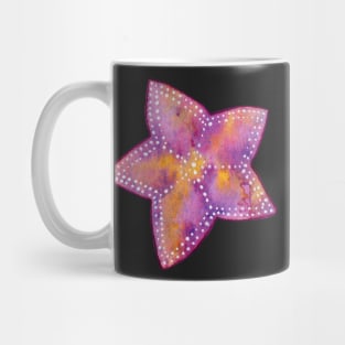 Orange and Purple Starfish Watercolor Painting Mug